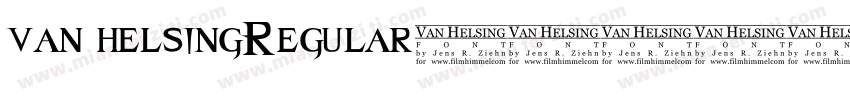 van helsingRegular在字体转换